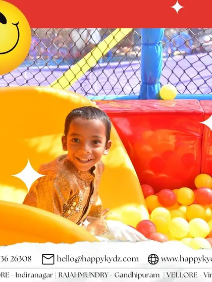 A happy smile from a child enjoying our slide and ball pit. A weekend spent with us is a weekend full of fun and laughter.