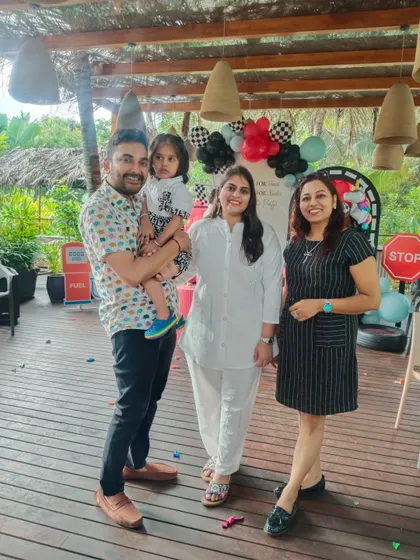 A picture with the happy family. My job is to take the stress of entertainment off their shoulders so they can enjoy their child's special day.