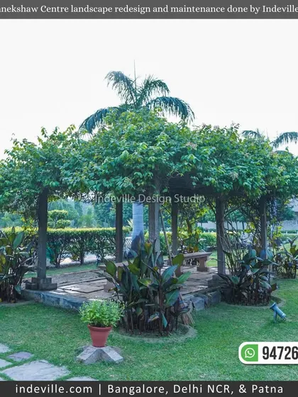A duplicate image of the beautiful, natural gazebo at Manekshaw Centre.