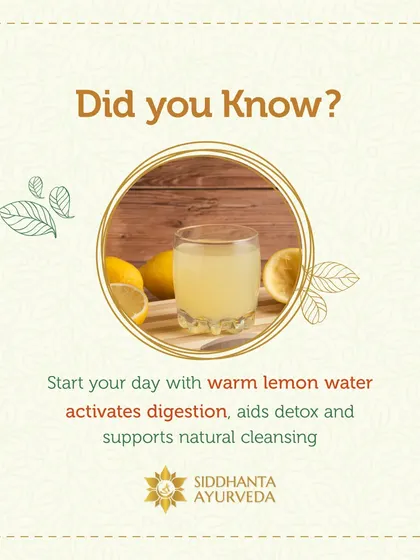 A simple yet powerful daily habit is to start your day with warm lemon water. This practice helps activate digestion, aids the body's natural detox process, and supports overall cleansing.
