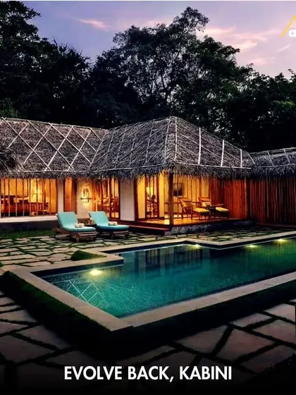 The stunning Evolve Back property in Kabini, where luxury villas with private pools are nestled in the heart of the wilderness.