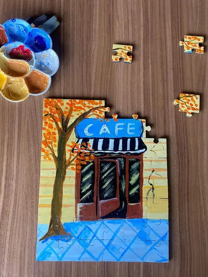 Ever tried puzzle painting? It's a super fun and unique activity. Join us for a workshop where you can paint your own wooden puzzle.