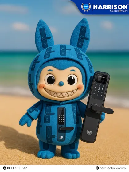 When the Labubu trend meets tech, even security smiles! This fun image shows our smart lock alongside the popular character, keeping things cute, safe, and seriously stylish.