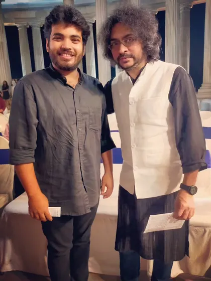 With Rupam Islam da, a voice that was part of my childhood. Meeting and sharing a space with artists who have shaped our musical landscape is always a special feeling.