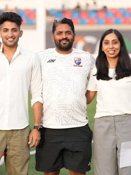Our talented photographer, Nidhish, with our directors Adhip and Meghana. He's the man behind all our stunning pictures.