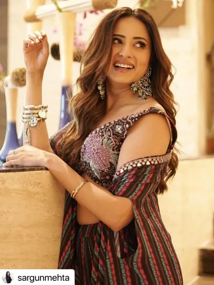 Another shot of Sargun Mehta, showing how her hair color catches the light and adds dimension.