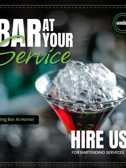 A smoky, bubbling cocktail in a martini glass. We experiment with modern mixology techniques to create unique textures and presentations for our drinks.