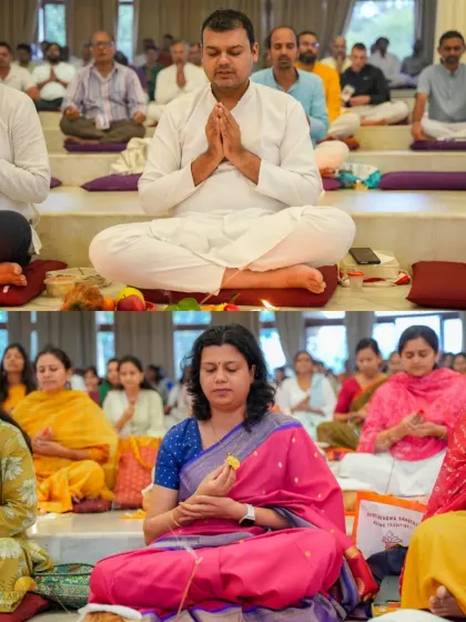 Participants perform the Guru Puja, an offering of gratitude to the Master. This ceremony is a beautiful expression of devotion, using flowers, rice, and other symbolic items.