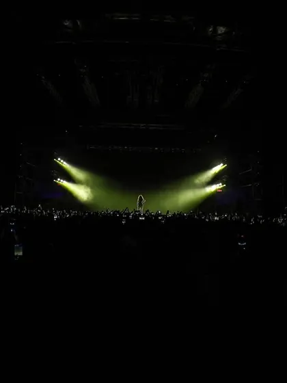 The power of a silhouette. Our lighting design creates iconic, memorable visuals that become the defining images of a tour.