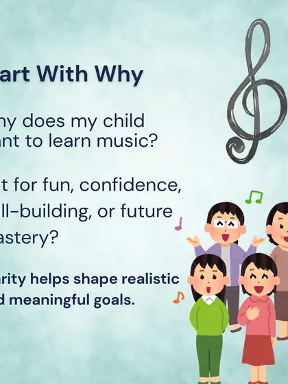 When setting goals, start with 'why'. Does your child want to learn for fun, confidence, or future mastery? Clarity helps shape realistic and meaningful goals.