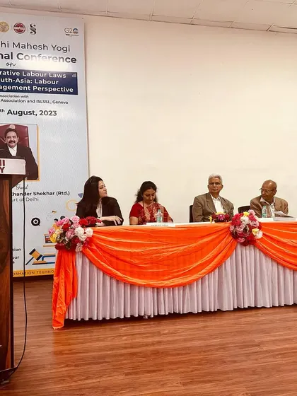 On the panel at the Maharishi University International Conference on Comparative Labour Laws. Sharing my perspective on labor and management issues in South Asia was a great experience.