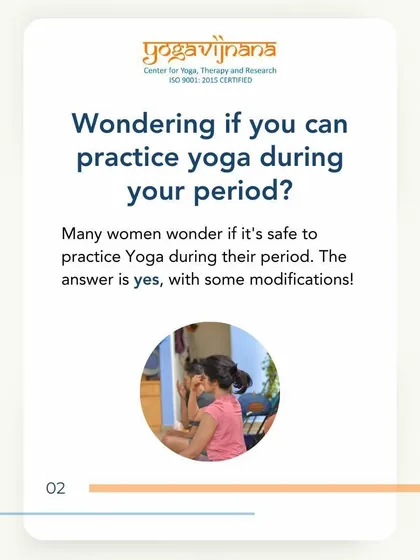 Can you practice yoga during your period? Yes, with modifications. Gentle asanas, pranayama, and meditation can alleviate pain, reduce stress, and support hormonal health.