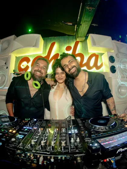 It's always great to connect with other artists. Here I am with fellow DJs after an amazing Easter night set at Cohiba in Goa.