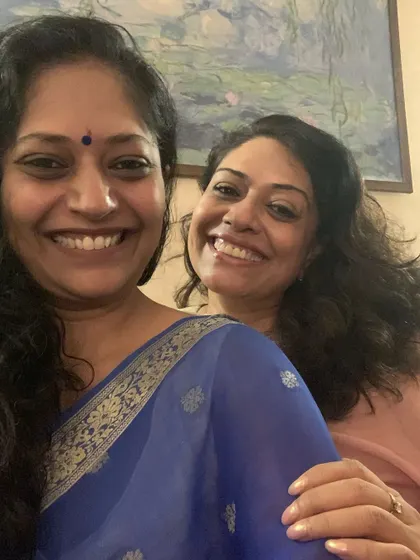 A happy selfie with my sister. Family is everything, and sharing these festive moments together fills my heart with love and gratitude.
