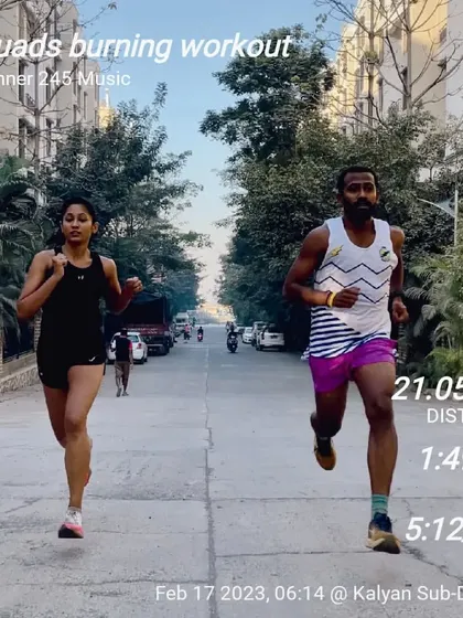 A 21km quads-burning workout at a 5:12/km pace. Grit, determination, and a little bit of crazy is what it takes to be a champion.