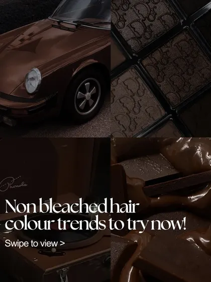 A moodboard for non-bleached hair color trends to try now. Get inspired by these rich, dark, and beautiful shades.