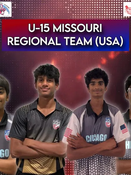 A graphic celebrating the selection of four of our players for the U-15 Missouri Regional Team in the USA. Our development pipeline is producing results at every age group.