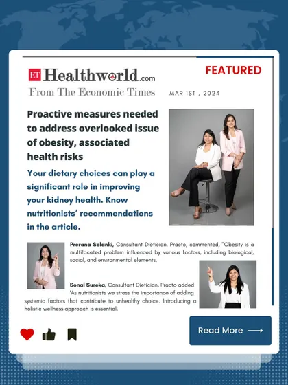 We were recently featured in ET Healthworld, BW Healthcare World, and Onlymyhealth, discussing topics like obesity, gut health, and kidney health. Check out the articles to learn how food and habits can impact your well-being.