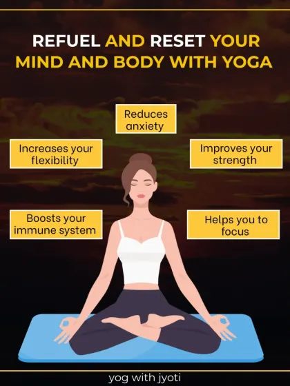 Yoga is a complete system for well-being. It's not just about the poses, but about reducing anxiety, improving strength and flexibility, boosting immunity, and sharpening your focus.