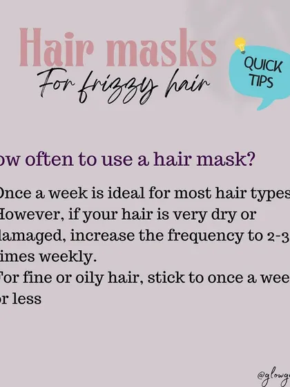 **How often should you use a hair mask?** For most hair types, once a week is ideal. However, if your hair is very dry or damaged, you can increase the frequency to 2-3 times a week.