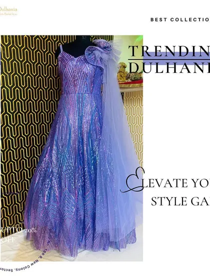 Elevate your style with this iridescent purple sequin gown. The color shifts in the light, making it a unique and eye-catching choice for any party.