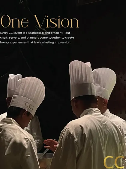 Our strength lies in our unified team of culinary experts. This is a look at our chefs collaborating, a moment that reflects the precision, passion, and shared vision we bring to executing every luxury catering event flawlessly.