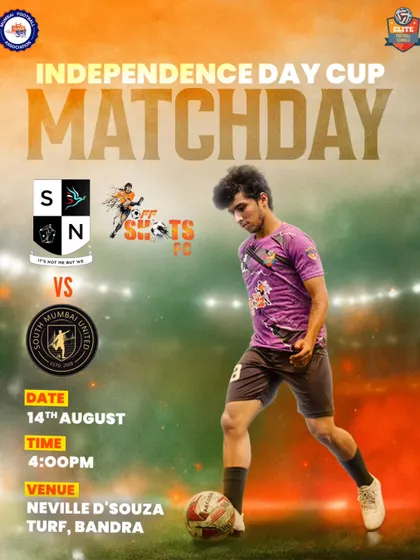 We're kicking off the Independence Day Cup against South Mumbai United. The team is ready to play with pride and passion.