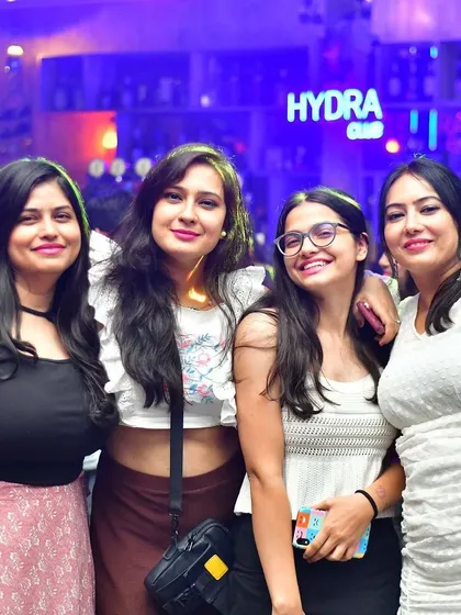 A group of friends having a great time at Hydra.