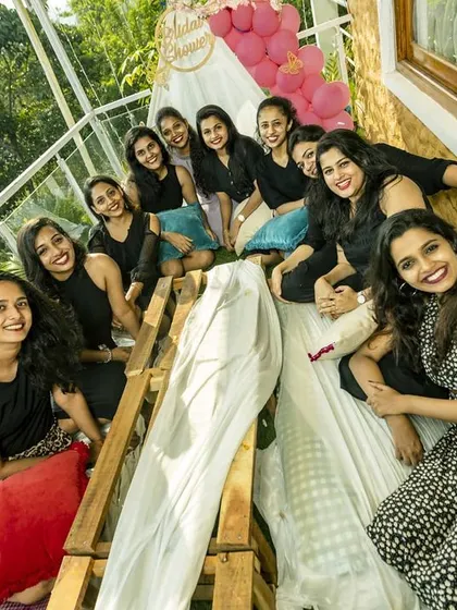 Celebrating with a wonderful group of women. Building community and connection is at the heart of what I do, whether it's for a special event or a yoga retreat.