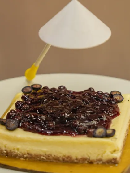 A classic blueberry cheesecake, topped with a generous layer of fruit compote. We perfect the classics, ensuring a rich, creamy texture and a perfect balance of sweet and tart.