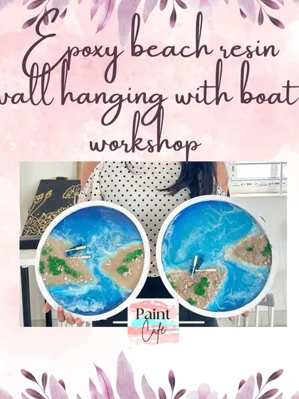 An announcement for my Epoxy Beach Resin Wall Hanging workshop.