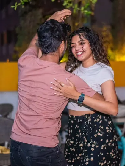 A close embrace during a Bachata song. The connection between partners is what makes this dance so beautiful to watch and experience.