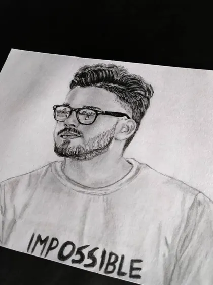 A portrait sketch for a follower, capturing a thoughtful expression. I work to make every drawing a true representation of the person.