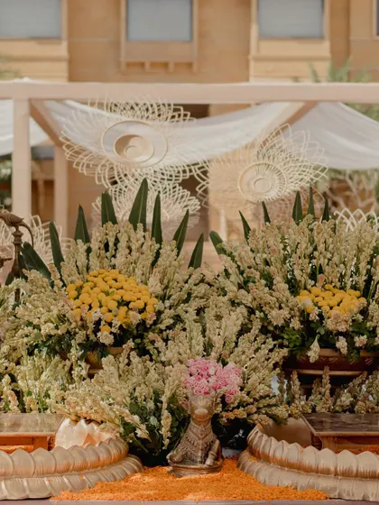 An intricate floral arrangement from one of our many events. Our 7-year journey has been about believing in instinct, heart, and the power of beautiful details.