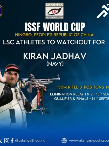 We proudly announce our athlete Kiran Jadhav representing India at the ISSF World Cup in China. He competed in the 50m Rifle 3 Positions Men event, a discipline that requires immense endurance and precision.