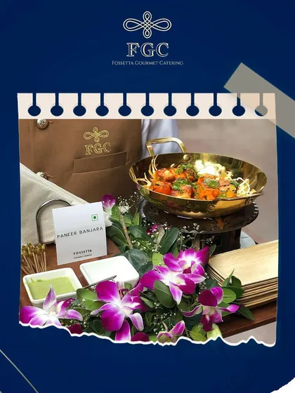 Another creative graphic featuring our Paneer Banjara appetizer. This image is designed for social media, highlighting our signature dishes in a visually engaging format.