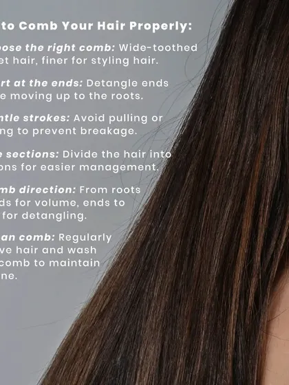 Are you combing your hair correctly? This guide shows you how, from choosing the right comb to starting at the ends and using gentle strokes to prevent breakage and maintain hygiene.