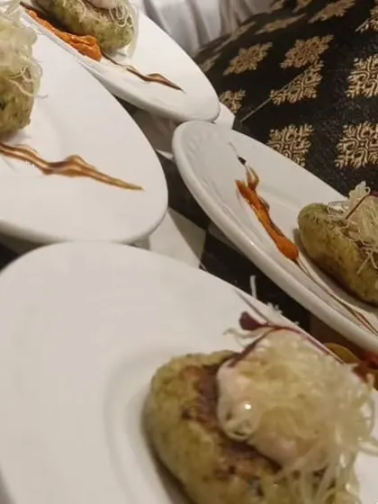 Artistically plated kebabs for a celebrity birthday party. The presentation of each dish is as important as its flavor, and we take great care to ensure every plate is a work of art.