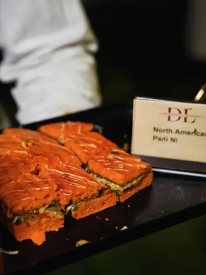 A fusion dish that sparks curiosity. Our "North American Pani Ni" is an example of our playful and creative approach to menu design, blending different culinary concepts to create something new.
