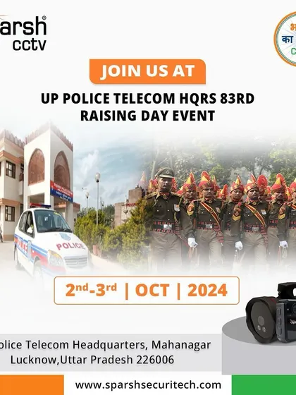 An invitation to the UP Police Telecom Headquarters 83rd Raising Day Event in Lucknow, where I will showcase cutting-edge surveillance solutions.