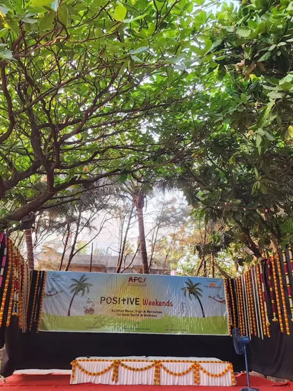The stage is set for a 'Positive Weekends' concert, an initiative by my cultural foundation to bring live music and wellness to the community in open, natural spaces. This particular concert was a tribute to my guru, Ustad Zakir Hussain.