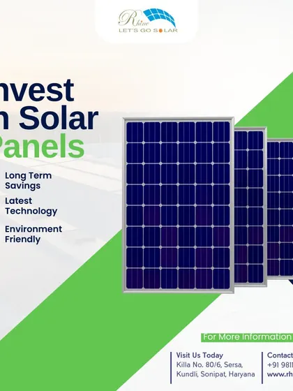 Invest in our solar panels for long-term savings, the latest technology, and an environment-friendly energy source.