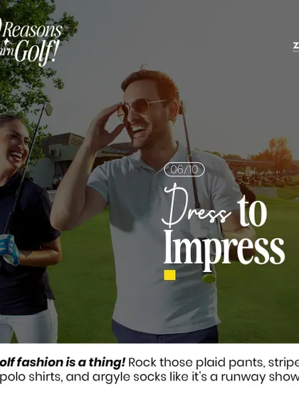 Golf fashion is a thing! Rock those plaid pants, striped polo shirts, and argyle socks like it's a runway show