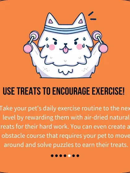 Use our treats to encourage exercise. Reward them after a long walk or create a fun obstacle course where they have to solve puzzles to earn their snack.