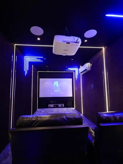 A duplicate of 297, this view from the back showcases the immersive screen and the unique lighting.