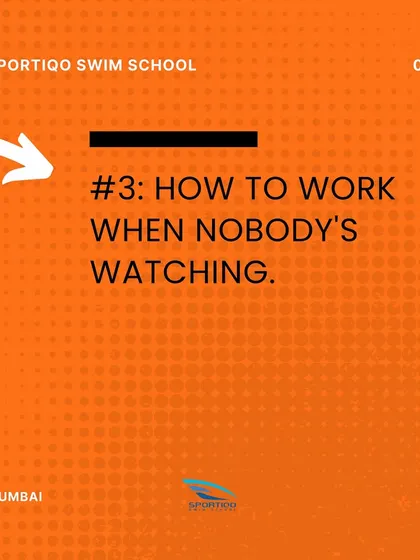 Lesson three: how to work when nobody is watching. Your progress is measured in the laps you swim and the drills you perfect, not in the applause you receive. It is about internal discipline.