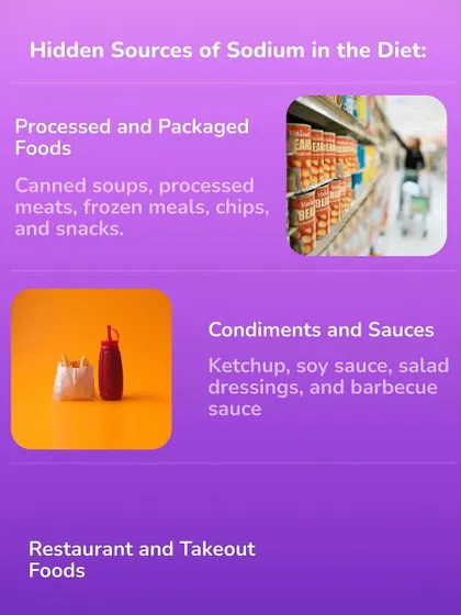 A visual guide to common hidden sources of sodium in your diet.