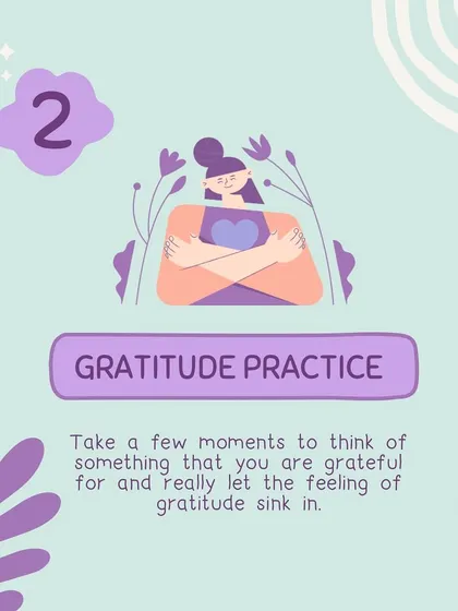 The second mindfulness exercise is a gratitude practice. Taking a few moments to think of something you are grateful for can powerfully shift your mindset. This is the same as media 58.