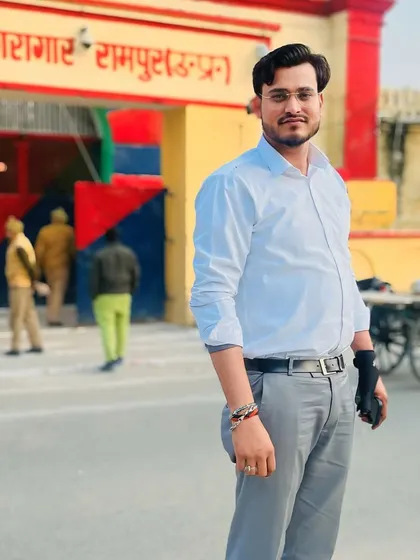Standing outside the District Jail in Rampur, U.P. My work often involves meeting clients in custody to prepare for their bail applications and trial defense.
