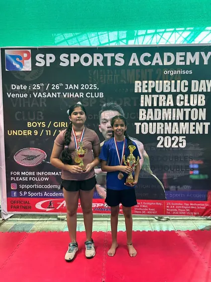 The finalists from the U-13 girls category. Their skill and determination were on full display during the Republic Day tournament.